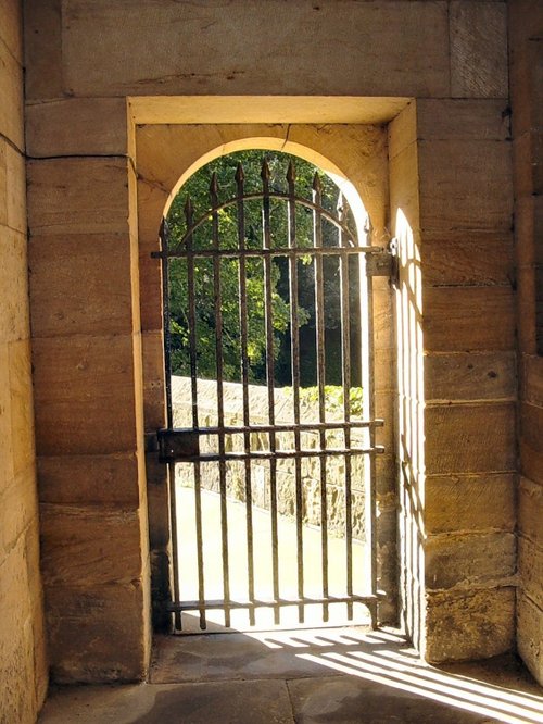 Door at Alnwick Castle in Northumberland