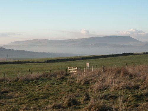 Pendle Hill in November Mist, Viewed from Briercliffe