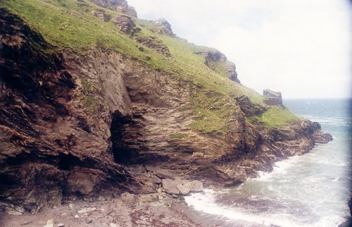 Merlin's Cave, Tintagel, Cornwall.