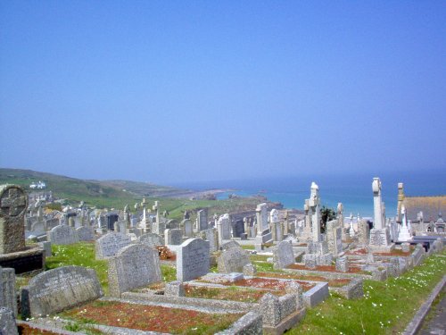 St. Ives Cemetery overlooking the ocean