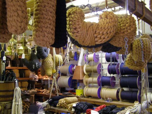 Handmade narrow boat fenders - Braunston Marina, Braunston, England