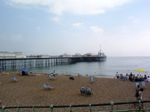 Brighton Pier and Beach in Brighton, East Sussex