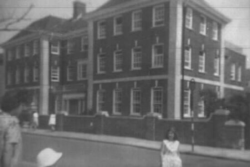 My Sister outside our Convelescant Home near the Now Butlins Camp. In 1959, Bognor Regis