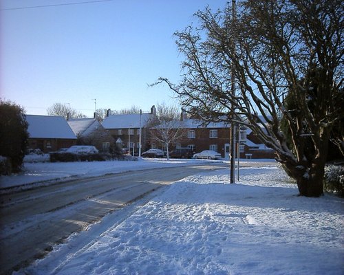 Hannington in the snow, Northamptonshire