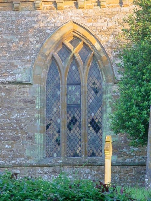 Church window at Hannington, Northamptonshire