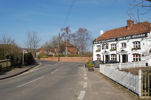 The center of Ryarsh Village, Kent.