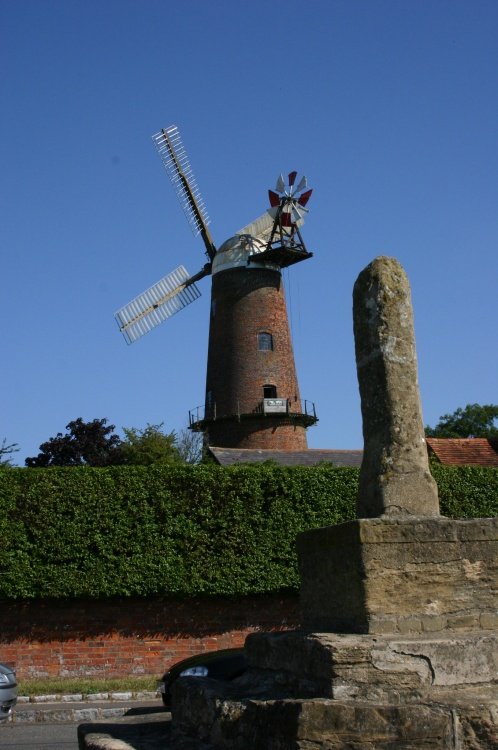 Quainton Windmill and Stone cross, Quainton, Buckinghamshire.