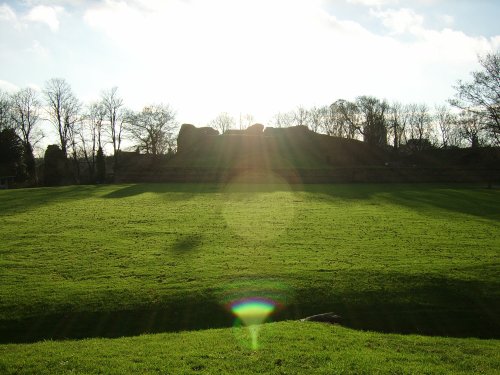Pontefract Castle in Autumn. Pontefract, West Yorkshire.