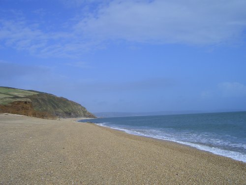 The beach at Hallsands, Devon.