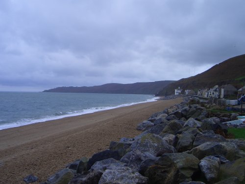 The beach at Beesands, Devon.