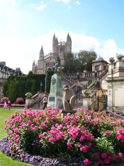 Bath Abbey from the Park, Bath, Somerset.