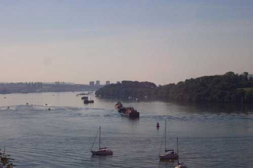 Looking from Polruan over to Fowey, Cornwall.