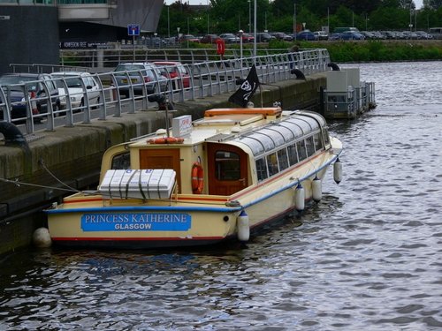 Tourist Boat At Salford Quays, Salford, Greater Manchester.