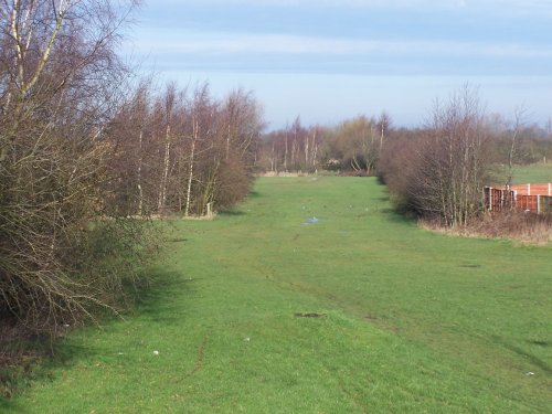 Looking north from the Station Bridge Lowton St.Mary's along the trackbed.