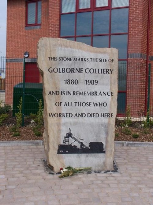Miners memorial at Golborne, Lancashire
