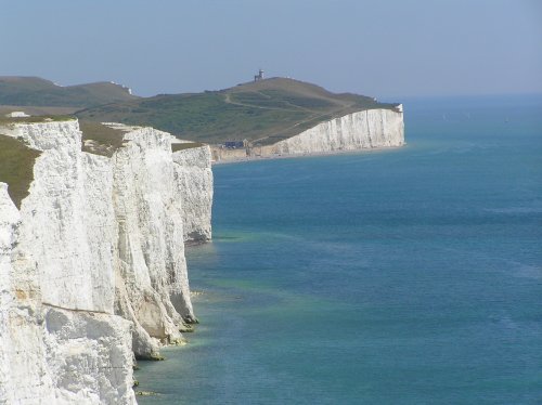 The Seven Sisters (chalk cliffs), looking east, Sussex