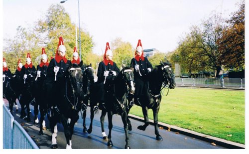 The Blues and Royals at Hyde Park Corner, London
