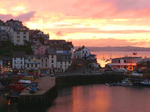 Early evening at Brixham harbour in Devon