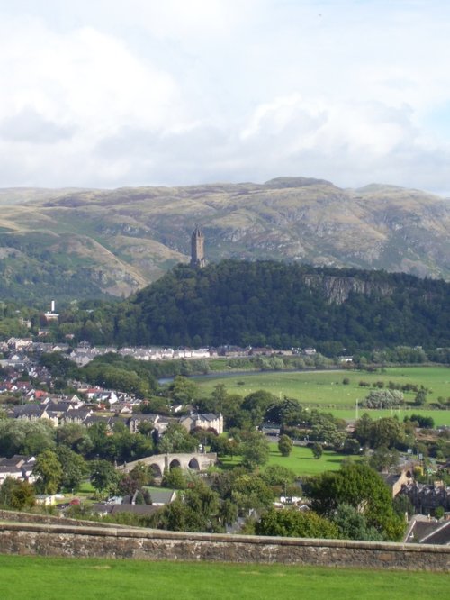 view to Abbey Craig & Wallace Monument, Stirling, Scotland