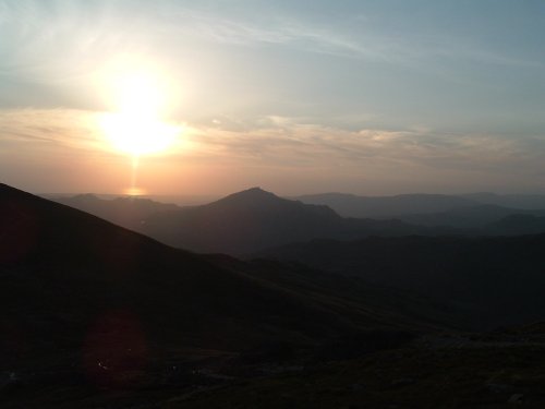 Sunset. Nr summit of the Old man of Coniston, Cumbria