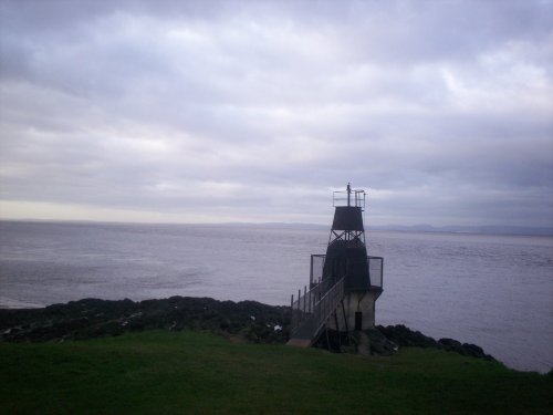 A view of the lighthouse at Battery Point in Portishead.
