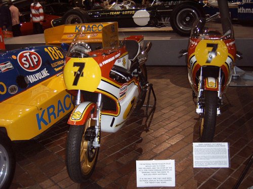 Barry Sheene's motorcycles,Beaulieu National Motor Museum,Beaulieu,Hampshire
