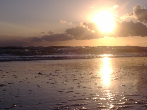Sunset and rain clouds Walney Island, Barrow in Furness