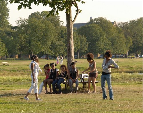 Girls on Wimbledon Common, Wimbledon, Greater London