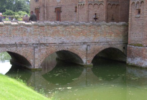The bridge over the moat at Oxburgh Hall