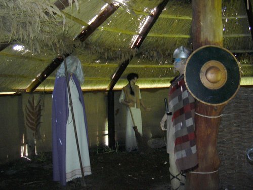 Hut interior, Iceni Village & Museum, Norfolk
