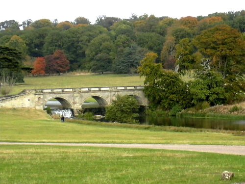 The bridge on the approach to Kedleston Hall, Derbyshire