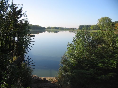 View of Sailing Lake, Fairlands Valley Park, Stevenage, Hertfordshire