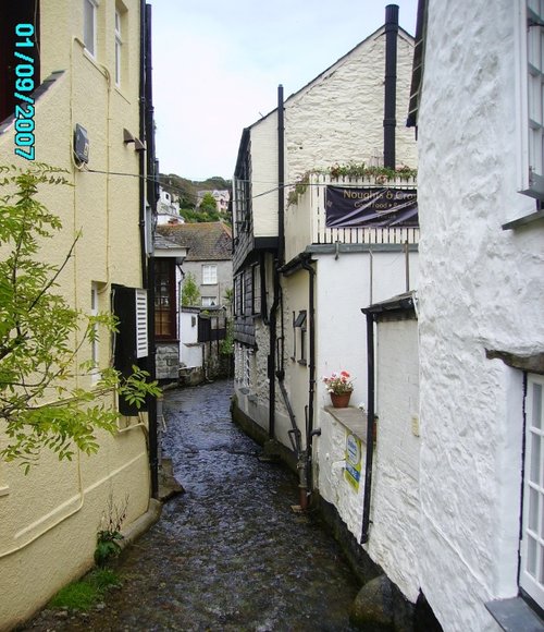 Streets in Polperro, Cornwall