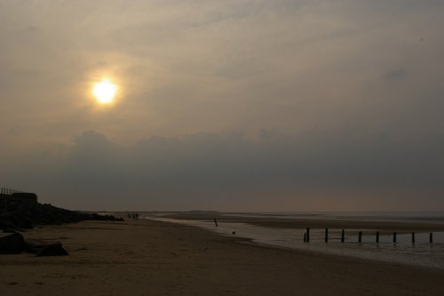 Brancaster beach at the end of the day