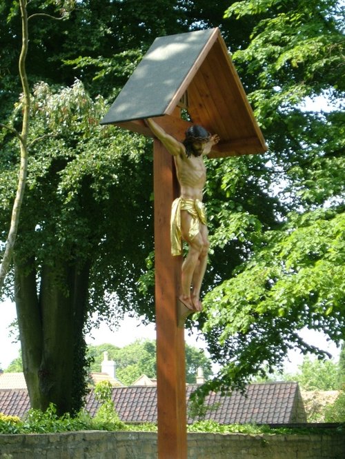 Crucifixion monument in grounds of Hickleton church, Goldthorpe.