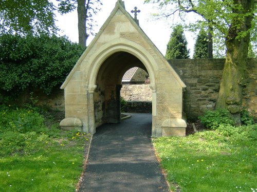 Archway to  hickleton church.