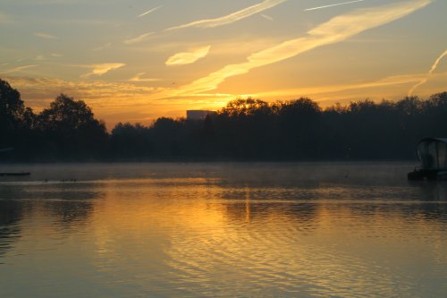 London Hyde Park Sunrise over the Serpentine