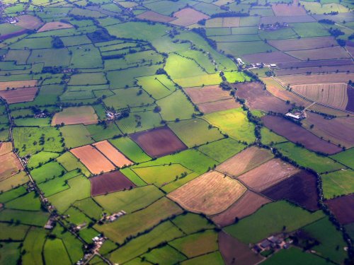 Aerial view near Howden, East Riding of Yorkshire