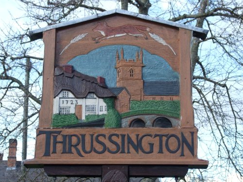 Village sign of Thrussington, Leicestershire
