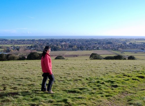 Catching the wind on Highdown Hill