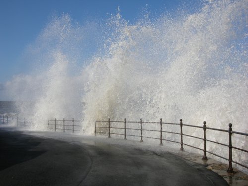 Promenade waves, Hartlepool, County Durham