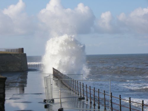 Promenade waves, Hartlepool, County Durham
