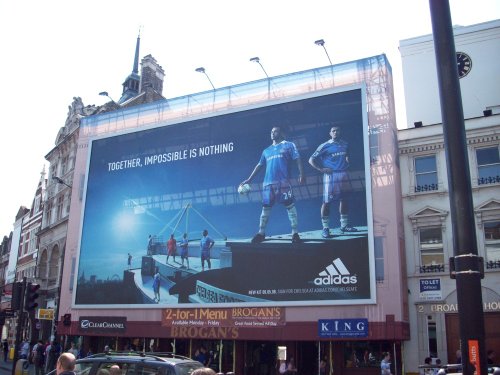 Chelsea FC advert - Fulham Broadway
