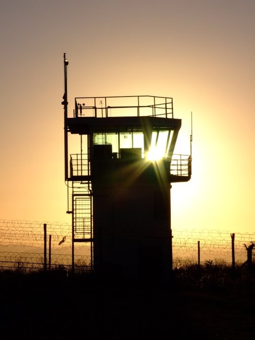 naval control tower atop the cliffs