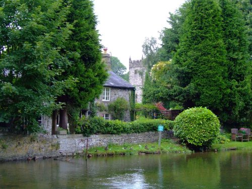 View to the church across the river, Ashford