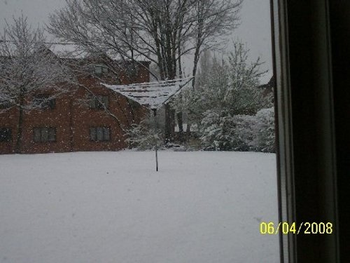 More snow at Beatrice House, Catford, Greater London