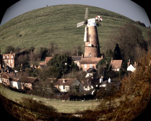 Spooky version of the windmill, Quainton, Bucks