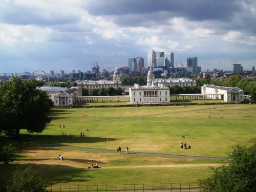 Looking out towards The Royal Naval College and London