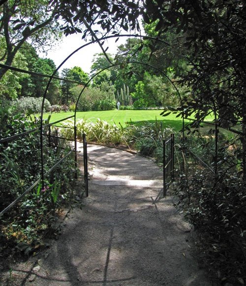 Garden pergola at Trelissick, Cornwall