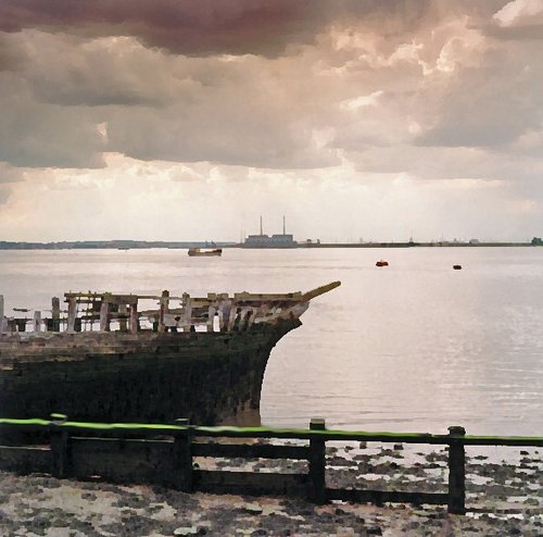 The Thames fom Cliffe Fort, Kent